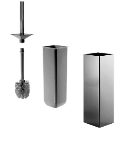 [1690C0680] Porte-balai de WC MY WAY Divo/Logic/Indissima_chrome) - jatte en matière synthétique et brosse blanche, chromé