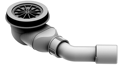 [1614C0673] Garniture de douche SOLUTIONS (Pro / Pro S) pour écoulement D 90 mm, débit d'évacuation 0.6L/sec. selon DIN EN 274 sans rosace