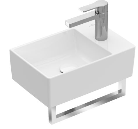 [1624C0218] Lave-mains MEMENTO 2.0 40 x 26 cm, céramique sans trop-plein, 1 trou robin., standard, blanc