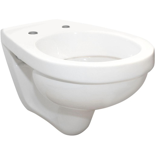 [1625M0103] Cuvette WC murale Saval - Newo, céramique à rebord, pour chasse d'eau à encastrer, standard, blanc