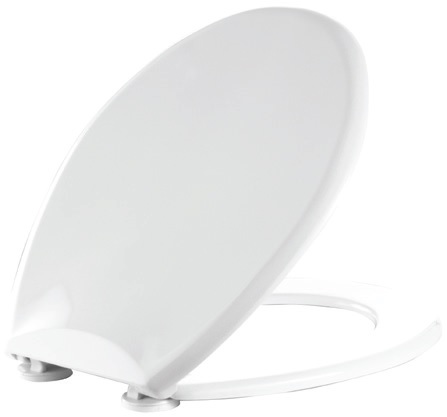 [1625M0106] Siège de WC Saval avec abaissement automatique, charnière inoxydable, blanc