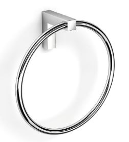 [1690C0486] Porte-serviette anneau, XONI, H19.3 x L19 x P7 cm, chromé brillant