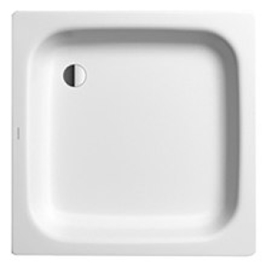[1620M1388] Receveur de douche 80 x 80 x 14 cm SANIDUSCH, acier isolation phonique trou d'écoulement D 52 mm, standard, blanc (à combiner avec garniture 1614C0387)