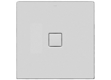[1620S1383] Receveur de douche 100 x 100 x 3,2 cm CONOFLAT , acier isolation phonique trou d'écoulement D 120 mm, standard, blanc