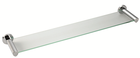 [1690C0643] Tablette 50 cm, TENERO, verre clair/matt avec fixation, chromé (Suppression d'usine)