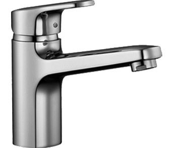 [1621H0894] Mélangeur de lavabo CITYPRO S 140 mm goulot fixe Ecototal+, eau froide par position du levier au milieu sans vidage groupe acoustique I, chromé