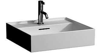 [1624C0492] Lavabo à poser KARTELL 50 x 46 cm, céramique, poli avec trop-plein, matériel de fixation, 1 trou robin., standard, blanc mat