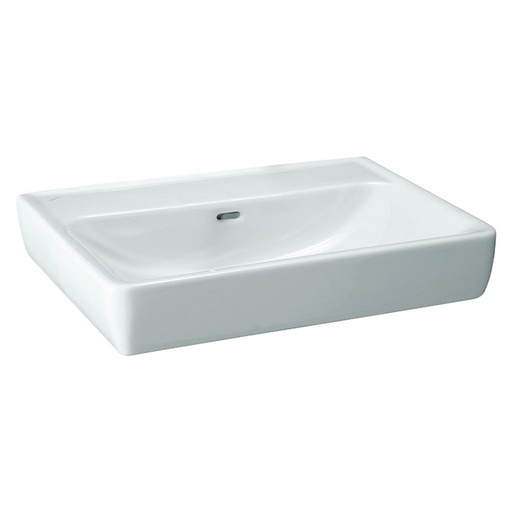 [1624M0521] Lavabo PRO 60 x 48 cm, céramique pour meuble suspendu, avec trop-plein, 1 trou robin., standard, blanc