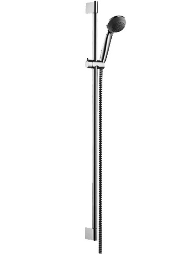 [1621C0803] Garniture de douche CROMETTA 85, douche à main Crometta 85 1jet, Quick Clean, glissière Unica'Crometta 90 cm, groupe acoustique I, chromé