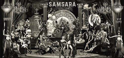 [3210C0015] James Chiew - "Samsara" 200 x 100 cm Artwork on plexiglass