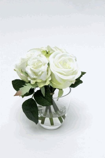 [3211C0090] ROSE IN MIX WATER WH. 17CM 2/24