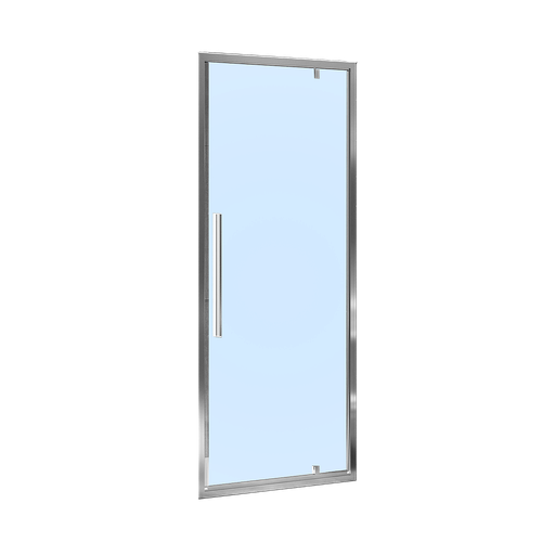 [1613M0004] Paroi douche / Porte battante pr niche ou paroi fixe UNICO, 86-90 cm, H 200 cm, verre véritable transparent 6 mm, réversible, profiles argent brillant