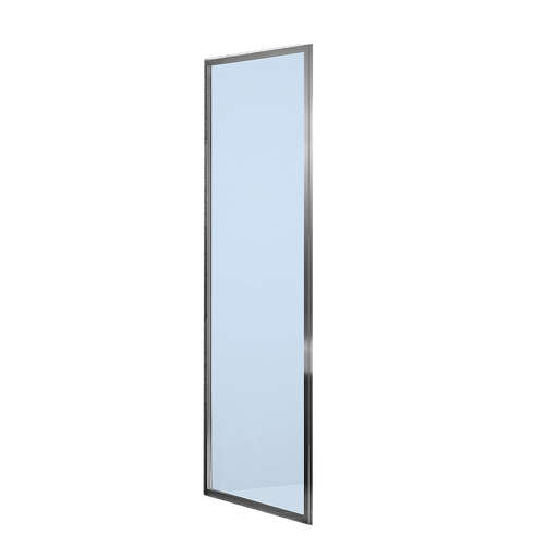 [1613M0006] Paroi douche / Paroi fixe UNICO, 87.5-91.5 cm, H 200 cm, verre véritable transparent 6 mm, réversible, profiles argent brillant