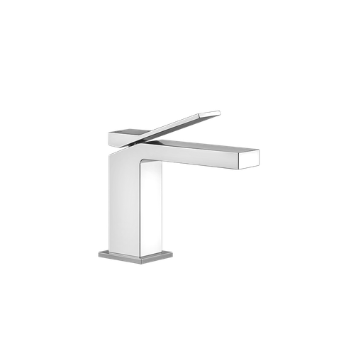 [1621C0964] Mélangeur de lavabo RETTANGOLO K, S 128 mm, goulot fixe sans vidage, tuyaux de raccordement flexibles 3/8", groupe acoustique NT, chromé